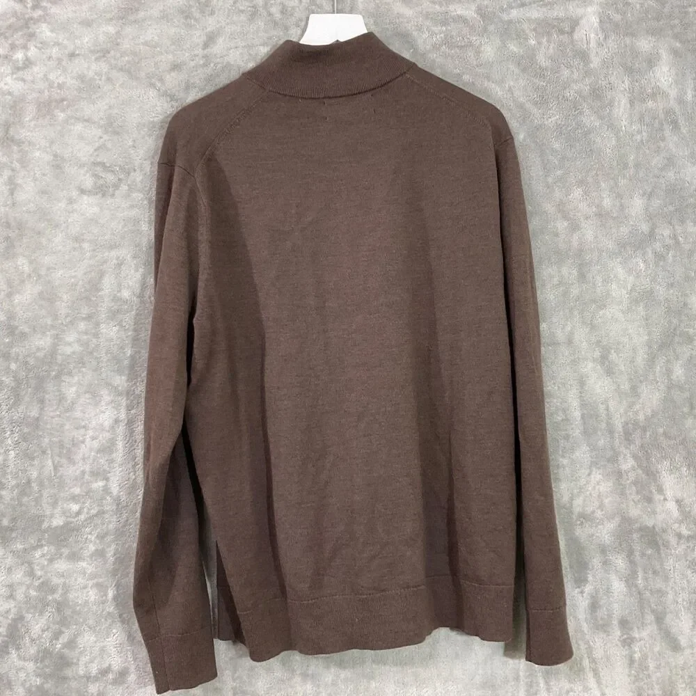Banana Republic Merino Wool 1/4 Zip Sweater men’s XL mock neck  Winter